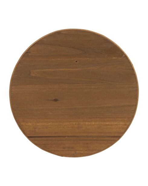 Mesita de noche natural Saori con 2 nichos - 31 x 41 cm