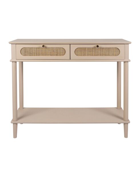 Consola Nolita gris con 2 cajones - 90 x 30 x 75 cm