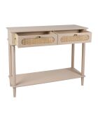 Consola Nolita gris con 2 cajones - 90 x 30 x 75 cm