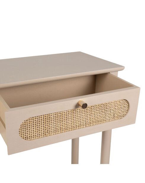 Consola Nolita gris con 2 cajones - 90 x 30 x 75 cm