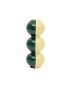 Vase Lumi jaune et émeraude - 8,5  x  22,5 cm