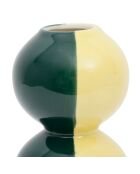Vase Lumi jaune et émeraude - 8,5  x  22,5 cm
