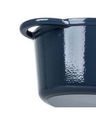Tradifonte Kochtopf aus emailliertem Gusseisen, oval, blau, 6,5 l
