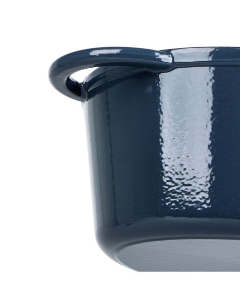 Tradifonte blauwe ovale geëmailleerde gietijzeren braadpan - 6,5 L