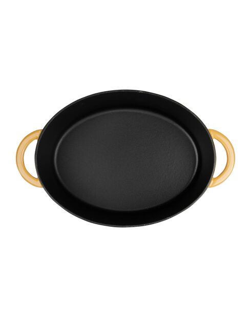 Casseruola ovale in ghisa smaltata gialla Tradifonte - 4 L