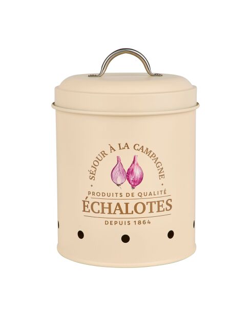 Solange Decor Beige Sjalot Ijzer Opbergdoos - 2 L