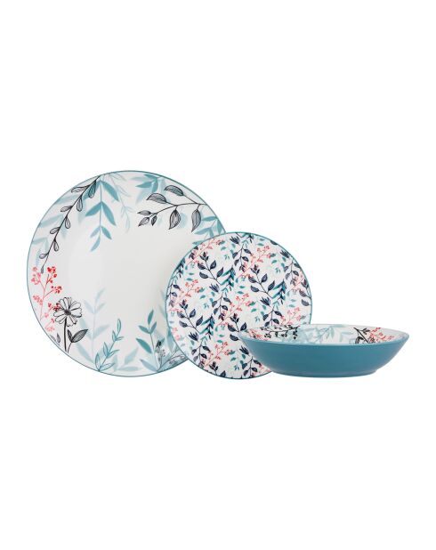 Set de vajilla de porcelana Primaflora Decor - 18 piezas