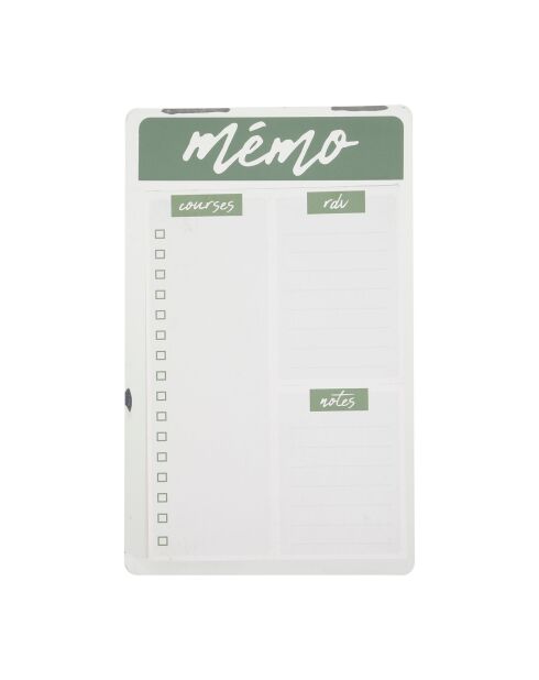Mémo magnétique 52 pages en papier Alya - 28x17 cm
