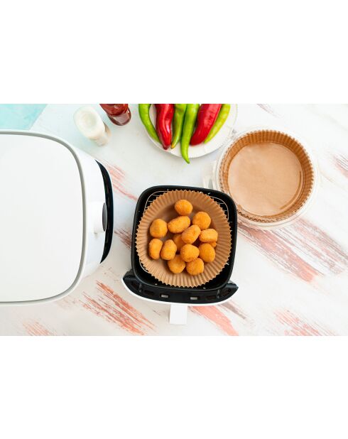 Juego de 50 piezas de papel redondo para hornear al aire - D.16 cm