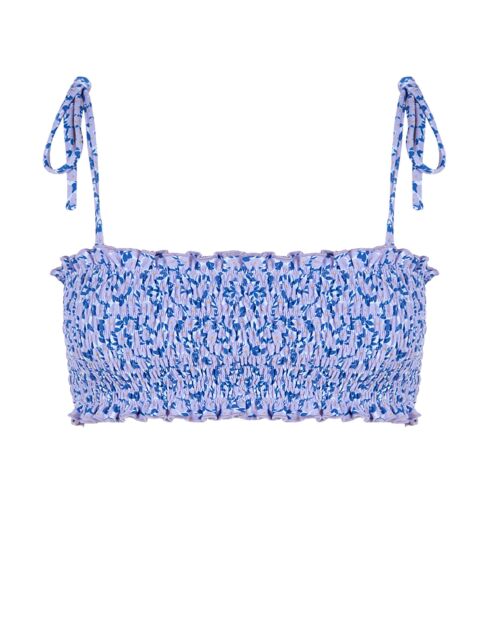 Lilac Wonderland Bandeau-Bikinioberteil
