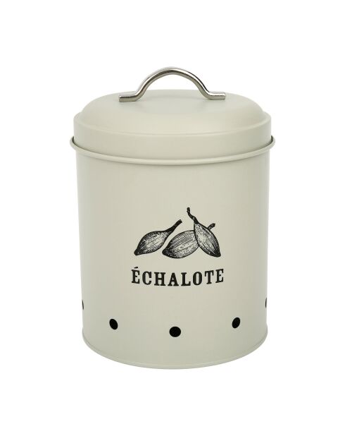 Boîte de rangement en fer Metalim beige - 2.1 L