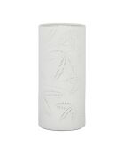 Weiße zylindrische Lampe Palmea - 12,5 x 27 cm