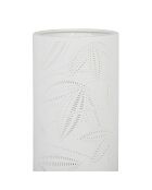 Weiße zylindrische Lampe Palmea - 12,5 x 27 cm