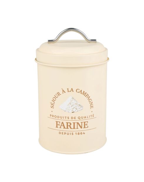 Solange Decor Flour Aufbewahrungsbox aus Eisen, Beige, 1 l