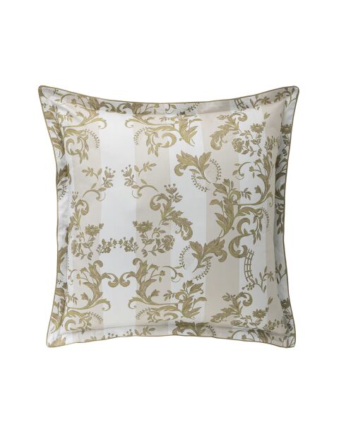 Federa per cuscino Opera in raso di cotone biologico bianco stampato