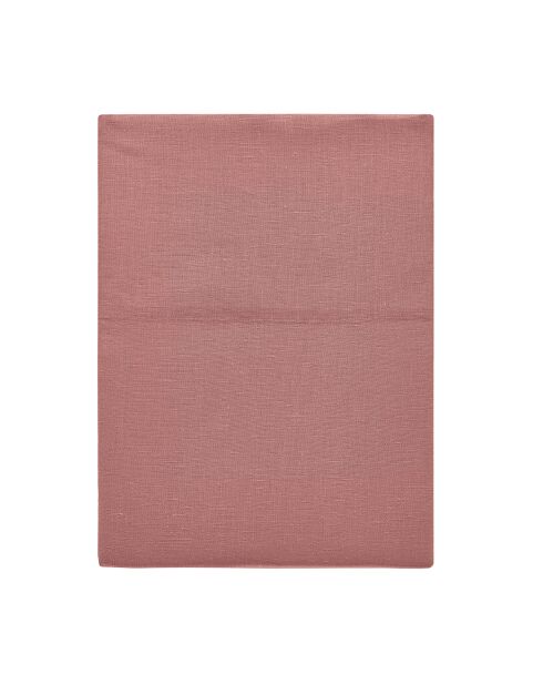 Nouvelle Vague Rouge Brindille, lenzuolo piatto in lino lavato, tinta unita