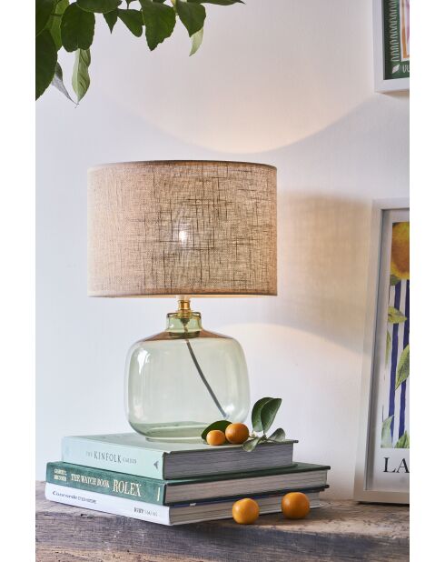 Lampe Celeste in Grün und Beige - 26 x 36 cm