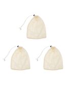 Lot de 3 pièces de sac à vrac en coton Trouvailles de Grand Mère - 30x25 cm
