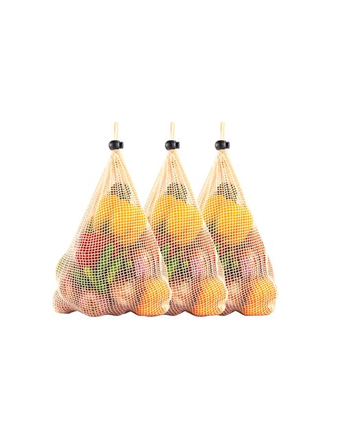 Lot de 3 pièces de sac à vrac en coton Trouvailles de Grand Mère - 30x25 cm