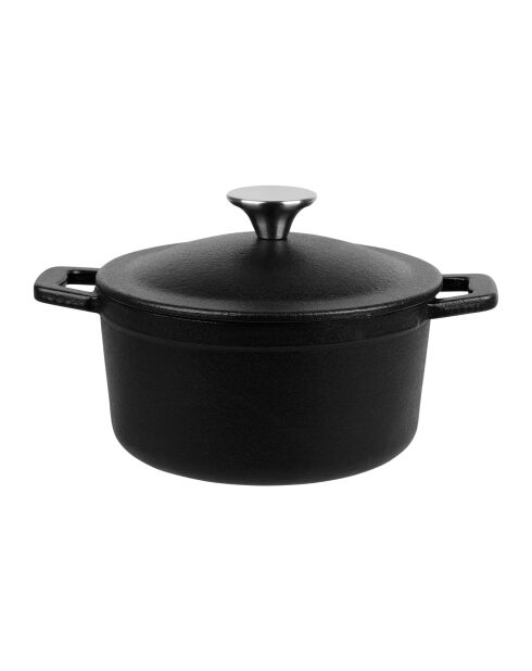 Mini casseruola in ghisa smaltata nera - 0,7 L