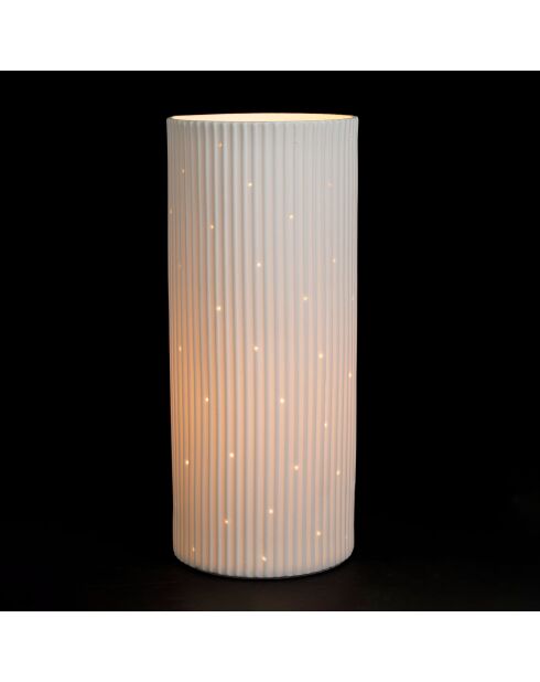 Weiße Lampe Sweet Leaves - 12 x 28 cm