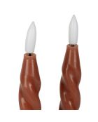 Very LED-Kerze x 2 braune Chandel-Box