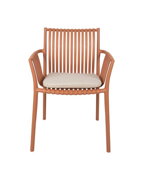 Poltrona in terracotta Lumi con cuscino - H: 82 cm