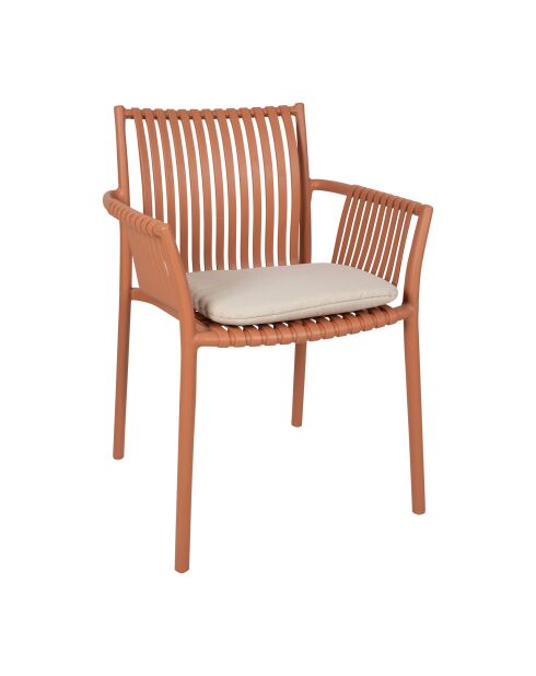 Poltrona in terracotta Lumi con cuscino - H: 82 cm