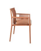 Poltrona in terracotta Lumi con cuscino - H: 82 cm