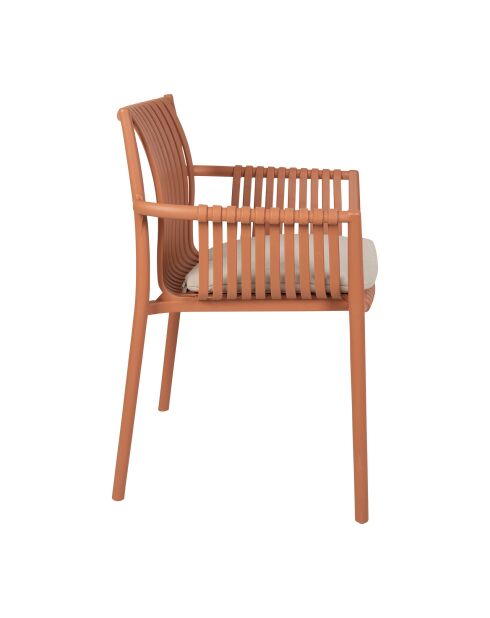 Poltrona in terracotta Lumi con cuscino - H: 82 cm