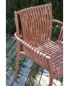 Poltrona in terracotta Lumi con cuscino - H: 82 cm