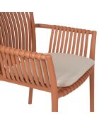 Poltrona in terracotta Lumi con cuscino - H: 82 cm