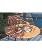 Poltrona in terracotta Lumi con cuscino - H: 82 cm