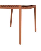 Poltrona in terracotta Lumi con cuscino - H: 82 cm