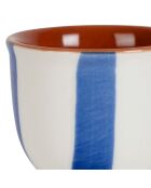 Portauovo Alaria bianco e indaco - H: 7 cm