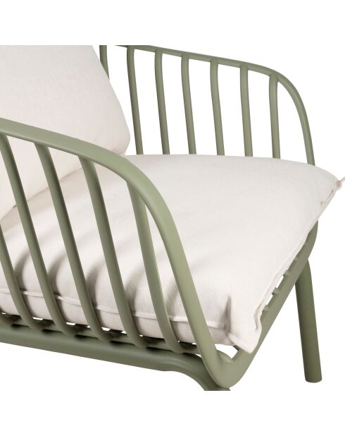 Khakifarbener Zweisitzer-Sessel Lumi - 74 x 67 cm