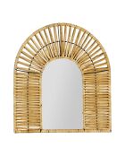 Miroir eventail Rotin naturel - 37x41 cm