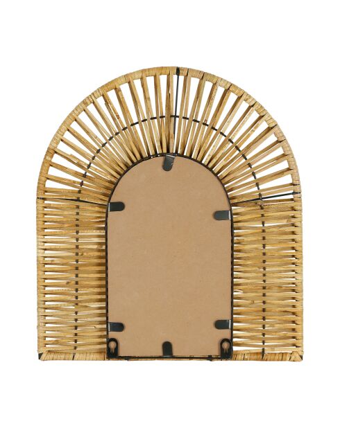 Miroir eventail Rotin naturel - 37x41 cm