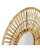 Miroir eventail Rotin naturel - 37x41 cm