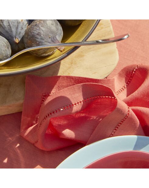 Florence Rooibos rote schlichte Leinenserviette
