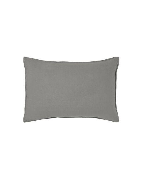 Federa in lino lavato liscio grigio ghiaia Nouvelle Vague