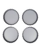 Set van 4 stuks stalen taartvorm Patissons Collection - D.12 cm