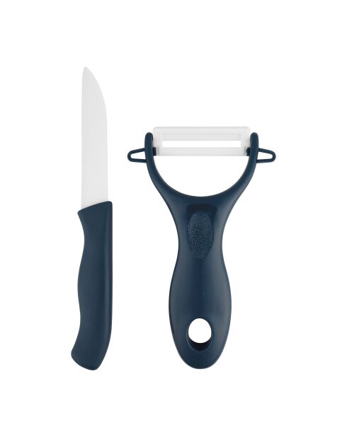 Couteau et éplucheur céramique Jeune habitat - 16.5/13 cm