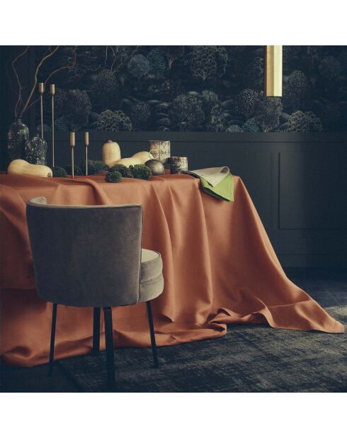 einfarbige Leinenserviette Florence, kupferbraun