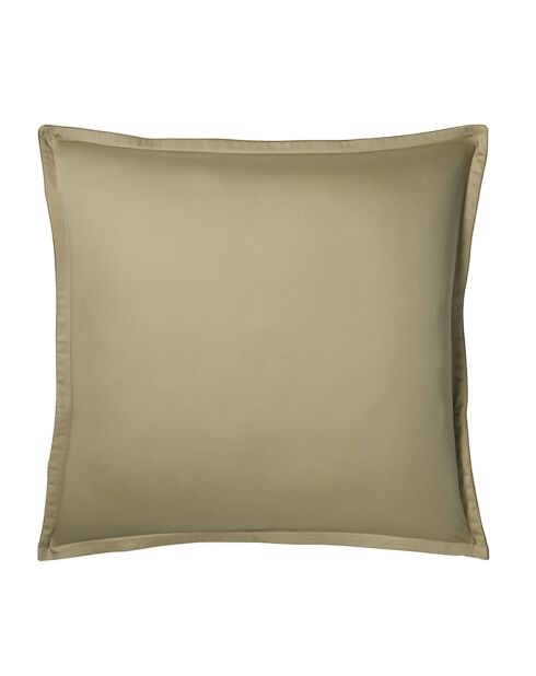 Federa Bel Ami con stampa in raso di cotone biologico verde kaki