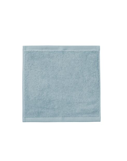 Essentiel blauw Iceland blauw vierkant met effen gezicht in biologisch katoen - 30x30 cm