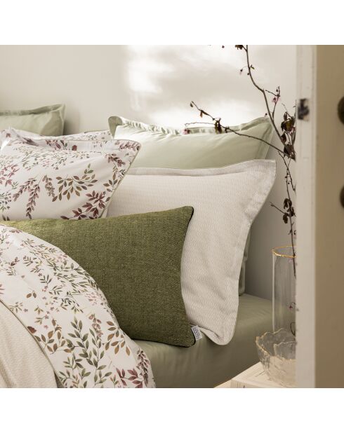 Lenzuolo piatto stampato in raso di cotone biologico Cosmos red Swirl