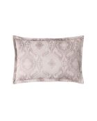 Federa stampata in raso di cotone biologico Shalimar rosee