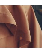 einfarbige Leinenserviette Florence, kupferbraun