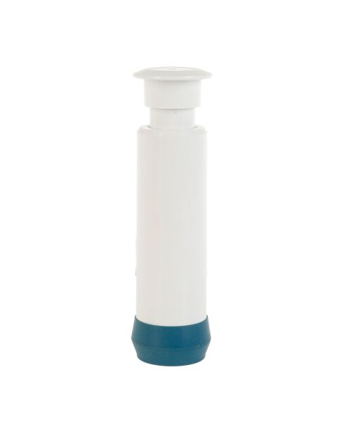 Pompe vide air en plastique et silicone Bonjour-Bonjour blanc/bleu - D.4.5 cm